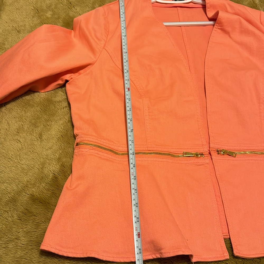 NWT New Directions Peach Open Front Size 2X Jacket With Gold Hardware No Pockets - Picture 6 of 10